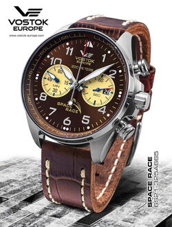 Vostok Europe Space Race Chronograph ​325A665 Leatherstrap