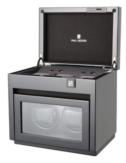 Paul Design Watch Winder Gentlemen 2+3 Black Highgloss 20095