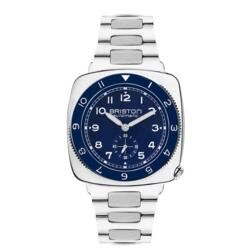 Briston Clubmaster Legend - Small Second - Steel - Navy Blue