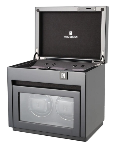 Paul Design Watch Winder Gentlemen 2+3 Black Highgloss 20095
