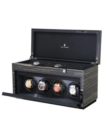Paul Design Watch Winder Gentlemen 4+6 Black Shadow 20056
