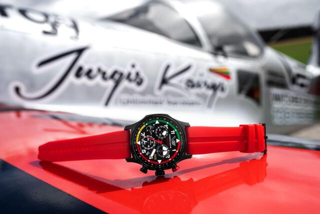 Vostok Europe 'Jurgis Kairys Unlimited Aerobatics 2025' Special Edition Chronograph 592C775 Red Strap