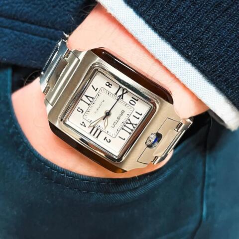 Briston Streamliner Kennedy - Auto - White Steel Bracelet