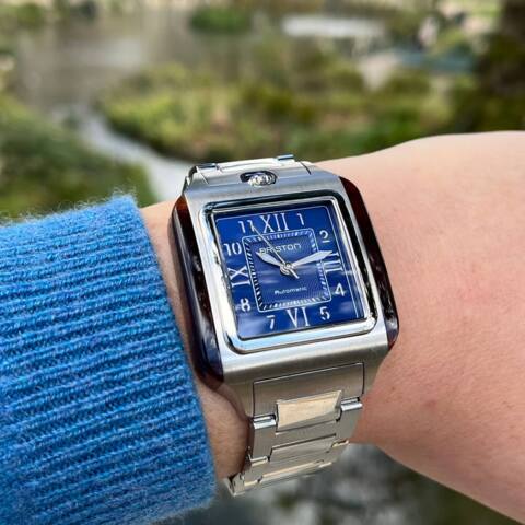 Briston Streamliner Kennedy - Auto - Blue Steel Bracelet