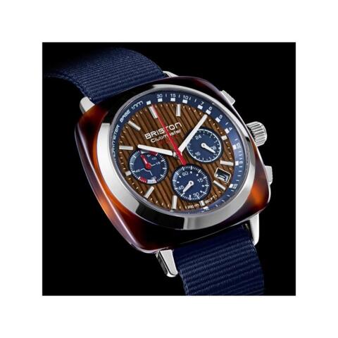 Briston Clubmaster Regatta - Chrono - Walnut / Blue