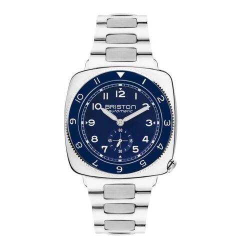 Briston Clubmaster Legend - Small Second - Steel - Navy Blue