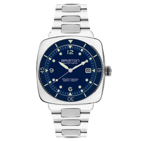 Briston Clubmaster Legend Diver - Steel - Navy blue
