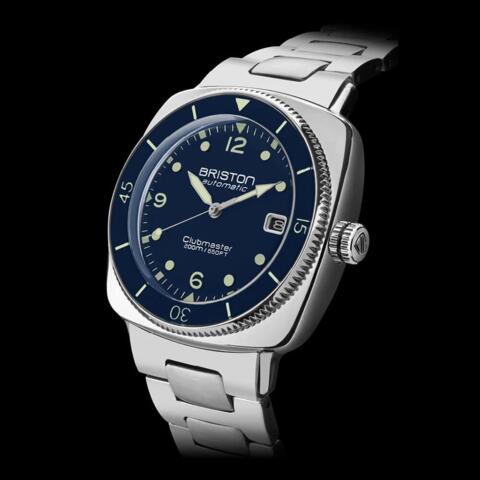 Briston Clubmaster Legend Diver - Steel - Navy blue