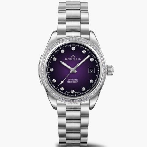 Norqain Adventure Sport Diamonds Automatic Steel Bracelet 37 mm N1800.08S11.P01.S01